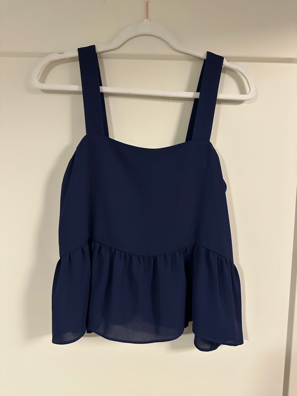 CROSBY by Mollie Burch Navy Ruffle-Hem Camisole